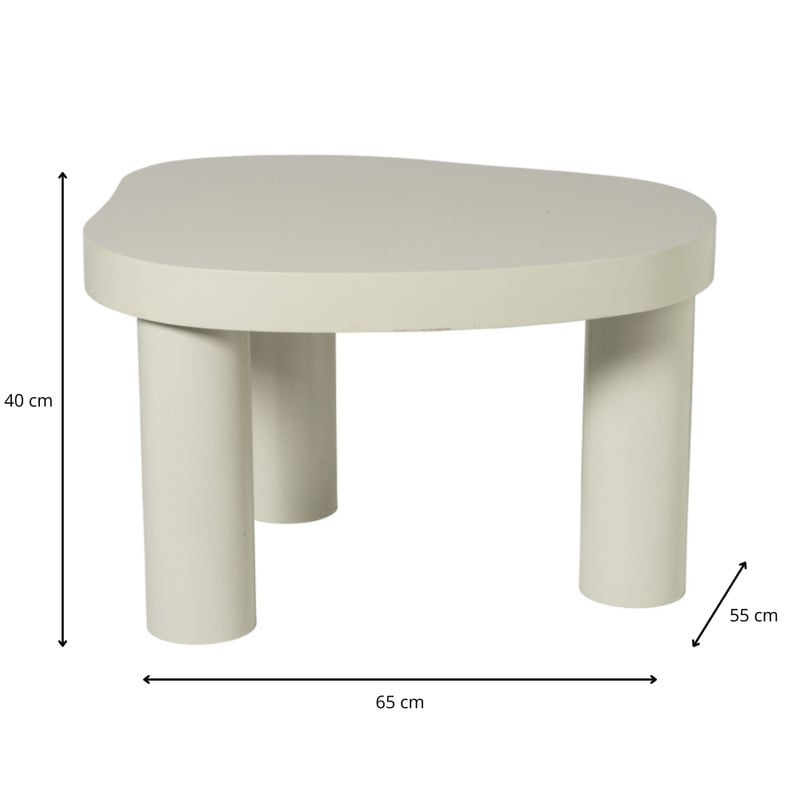 Bijzettafel Karlstad middel - 40x65x55 cm - grijs